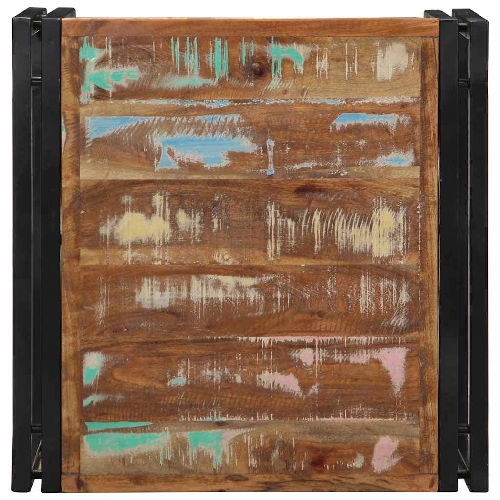 vidaXL Masuta de cafea multicolora 50x50x35 cm lemn masiv recuperat