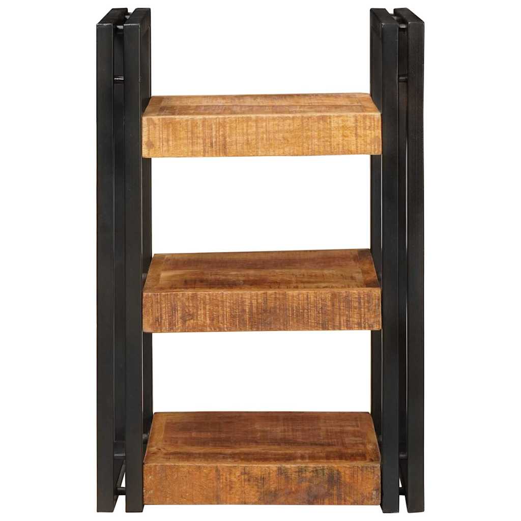 vidaXL Noptieră 2 pcs Maro și negru Lemn de mango solid