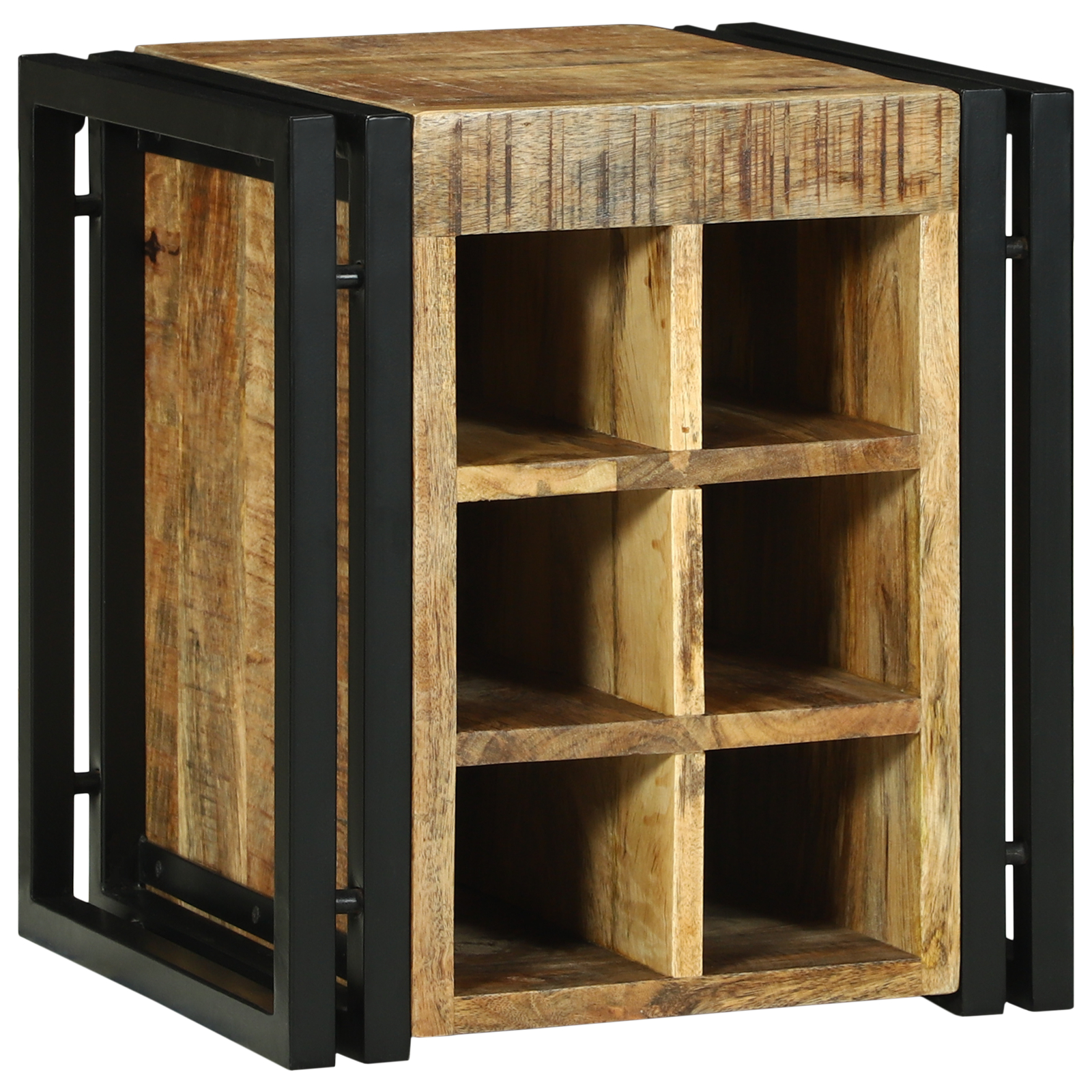 vidaXL Raft de vin 34.5 x 35 x 39 cm Lemn solid Lemn de mango brut vidaXL Raft de vin 34.5 x 35 x 39 cm Lemn solid Lemn de mango brut