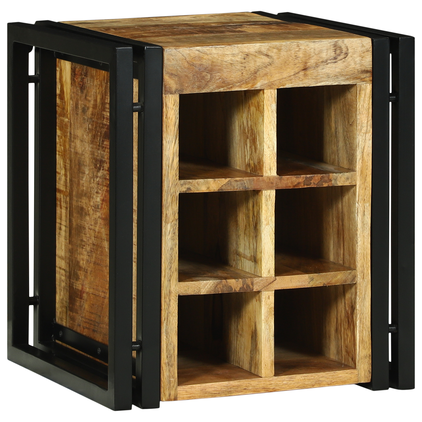 vidaXL Raft de vin 34.5 x 35 x 39 cm Lemn solid Lemn de mango brut vidaXL Raft de vin 34.5 x 35 x 39 cm Lemn solid Lemn de mango brut