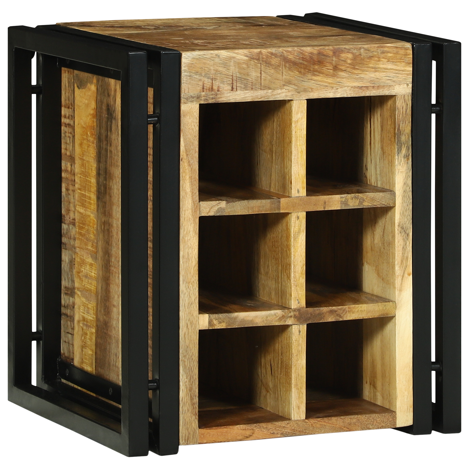vidaXL Raft de vin 34.5 x 35 x 39 cm Lemn solid Lemn de mango brut vidaXL Raft de vin 34.5 x 35 x 39 cm Lemn solid Lemn de mango brut