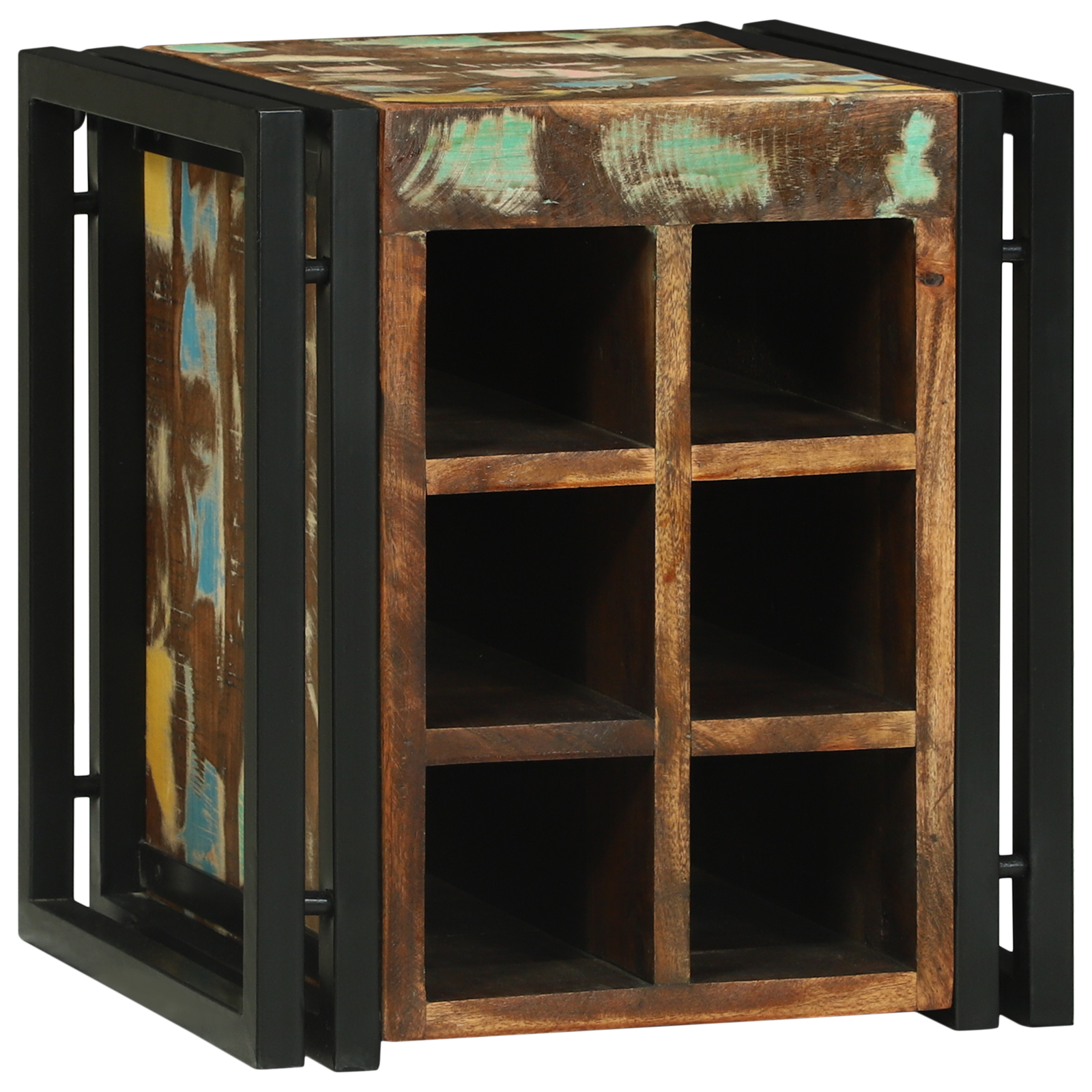 vidaXL Raft vin 34.5x35x39 cm din lemn reciclat vidaXL Raft vin 34.5x35x39 cm din lemn reciclat