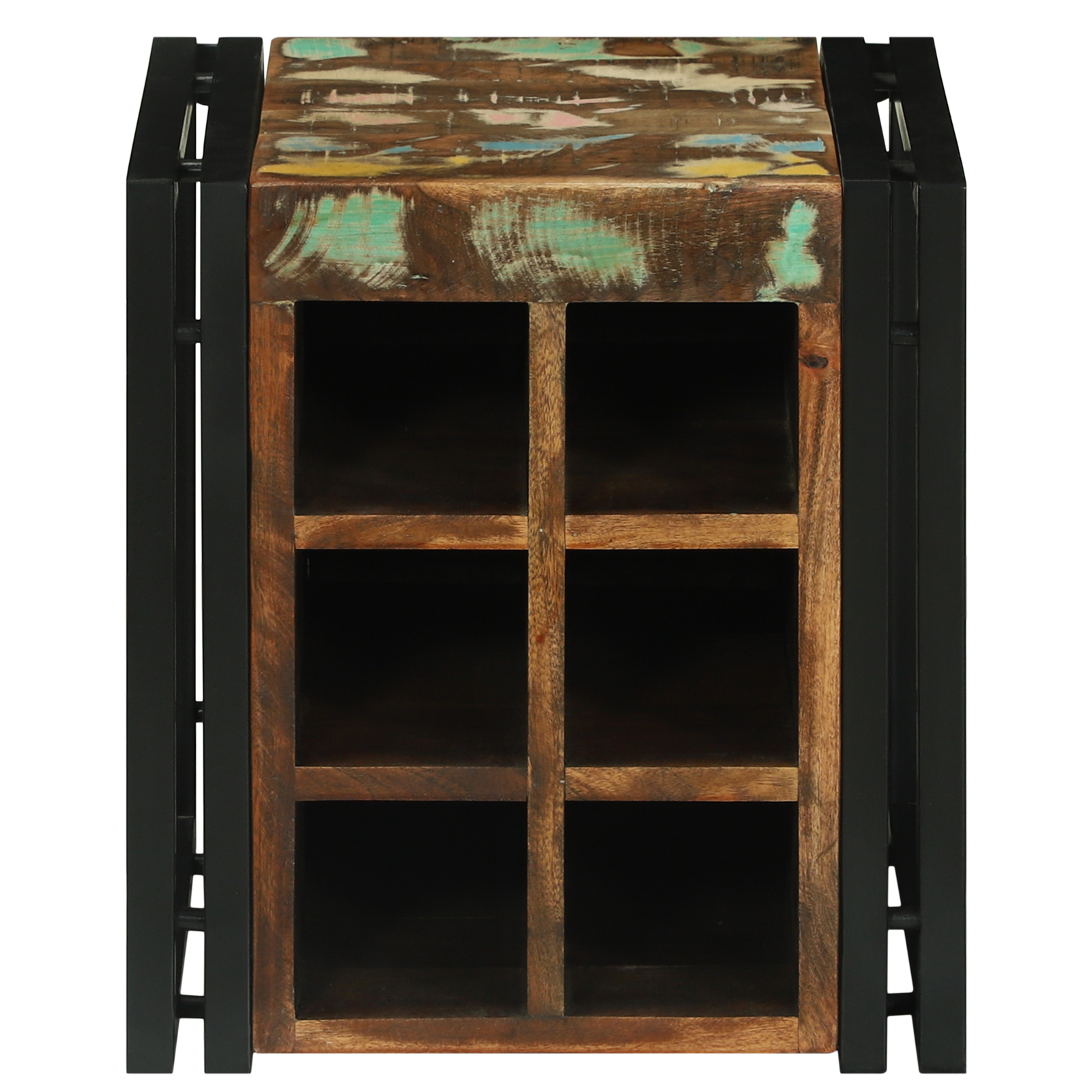vidaXL Raft vin 34.5x35x39 cm din lemn reciclat vidaXL Raft vin 34.5x35x39 cm din lemn reciclat