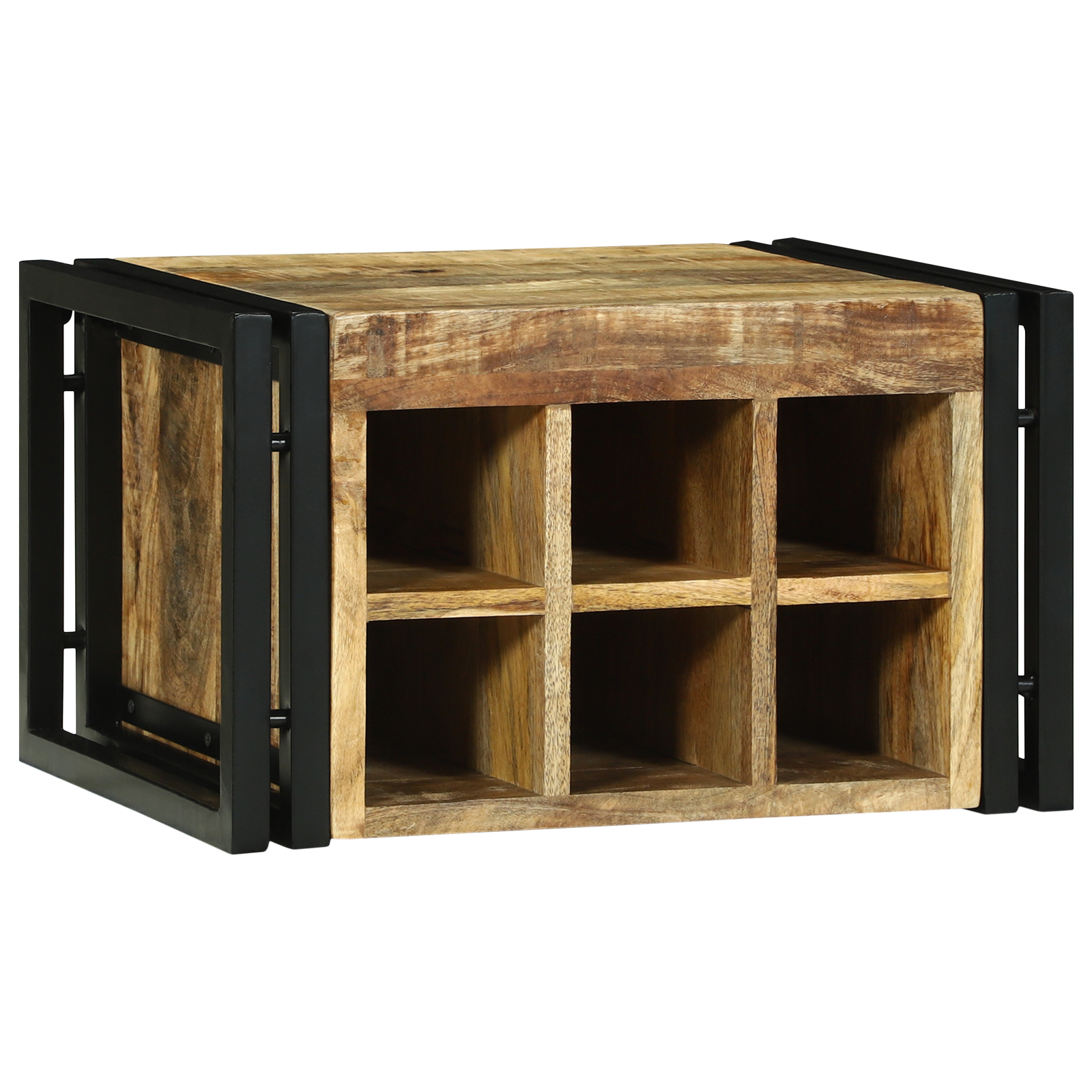 vidaXL Stativ pentru vin 46x35x27.5 cm Lemn Solid de Mango Brut vidaXL Stativ pentru vin 46x35x27.5 cm Lemn Solid de Mango Brut