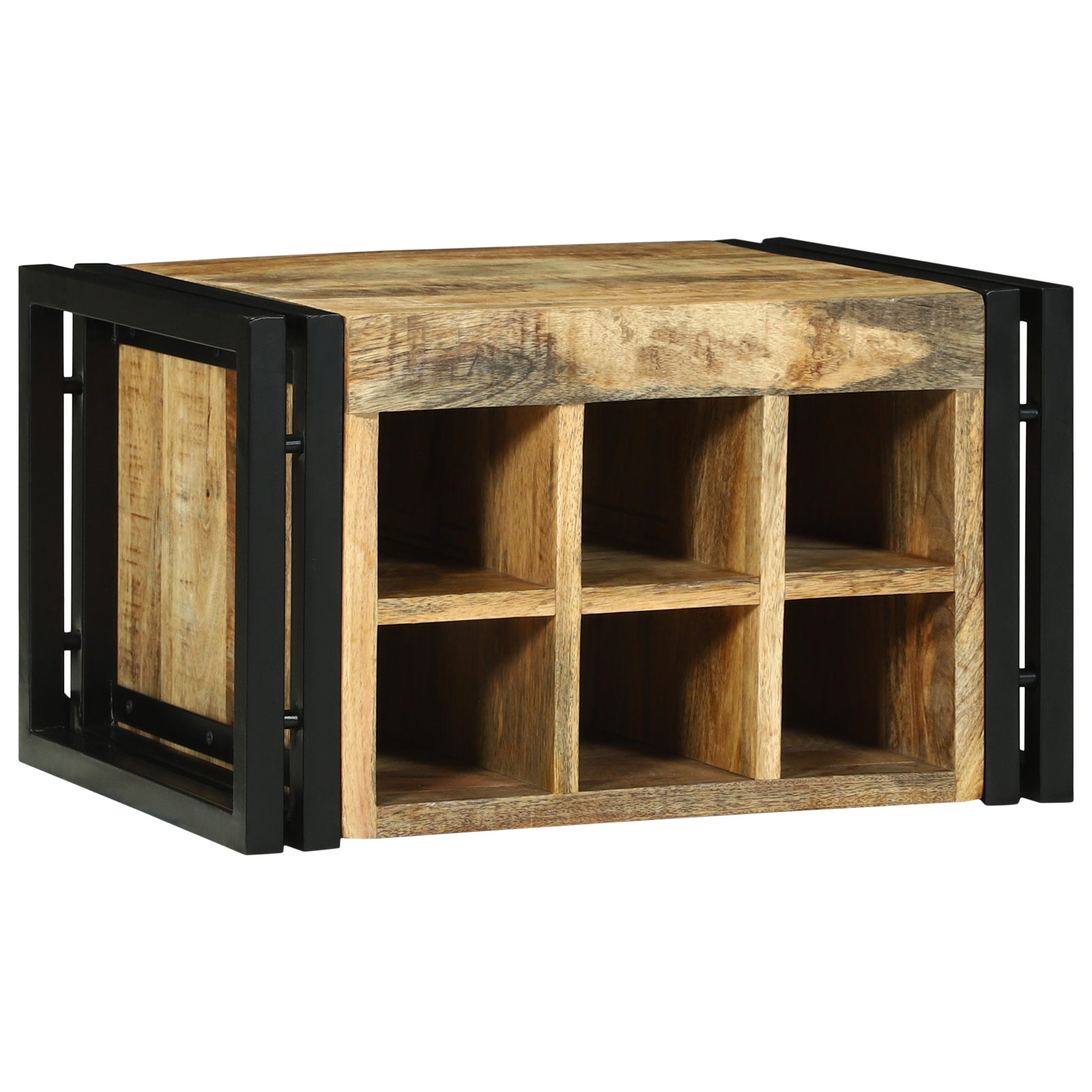 vidaXL Stativ pentru vin 46x35x27.5 cm Lemn Solid de Mango Brut vidaXL Stativ pentru vin 46x35x27.5 cm Lemn Solid de Mango Brut
