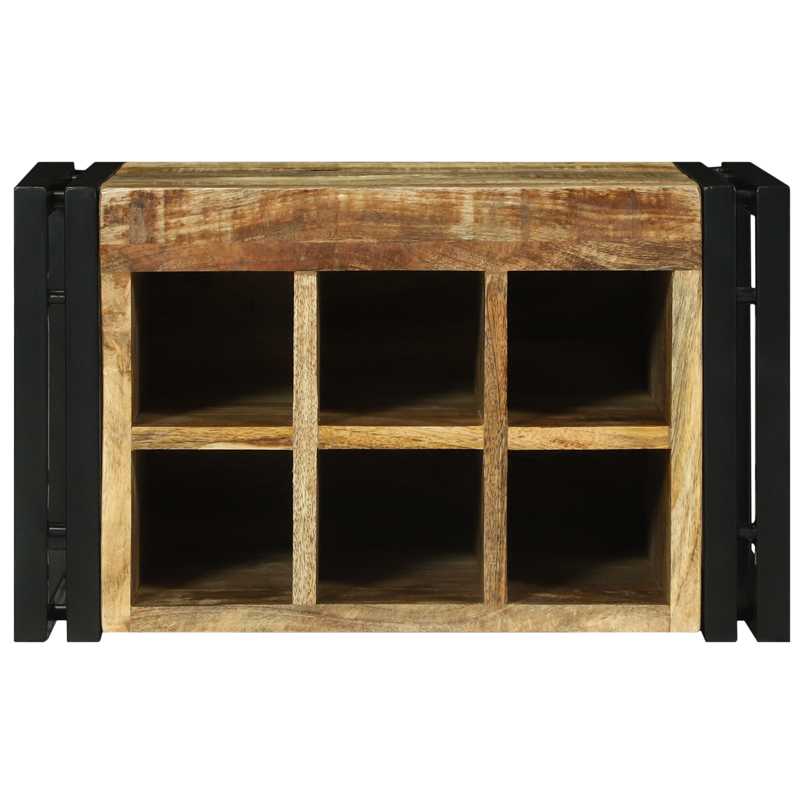 vidaXL Stativ pentru vin 46x35x27.5 cm Lemn Solid de Mango Brut vidaXL Stativ pentru vin 46x35x27.5 cm Lemn Solid de Mango Brut