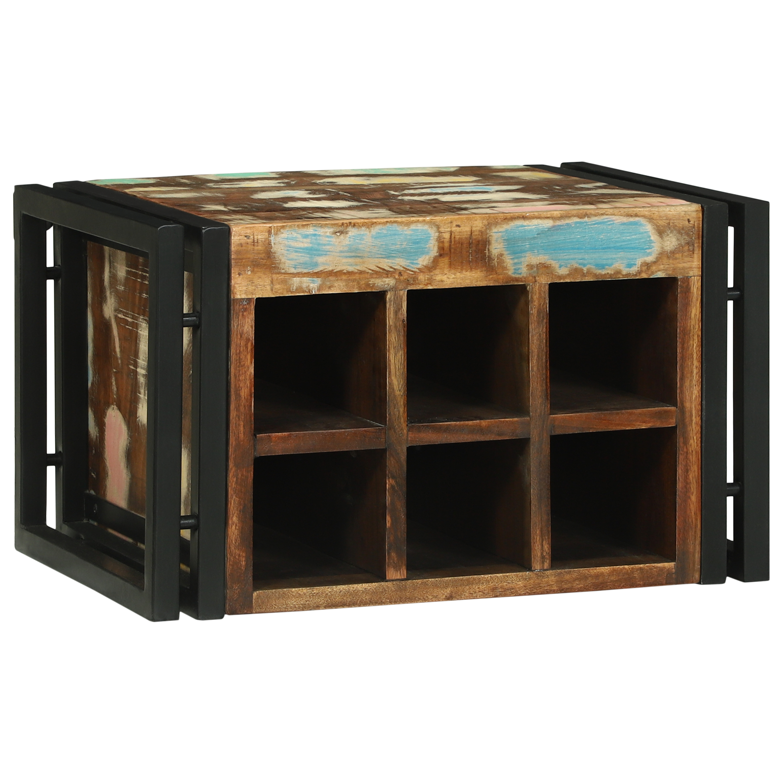vidaXL Raft vin 46x35x27.5 cm din lemn recuperat vidaXL Raft vin 46x35x27.5 cm din lemn recuperat