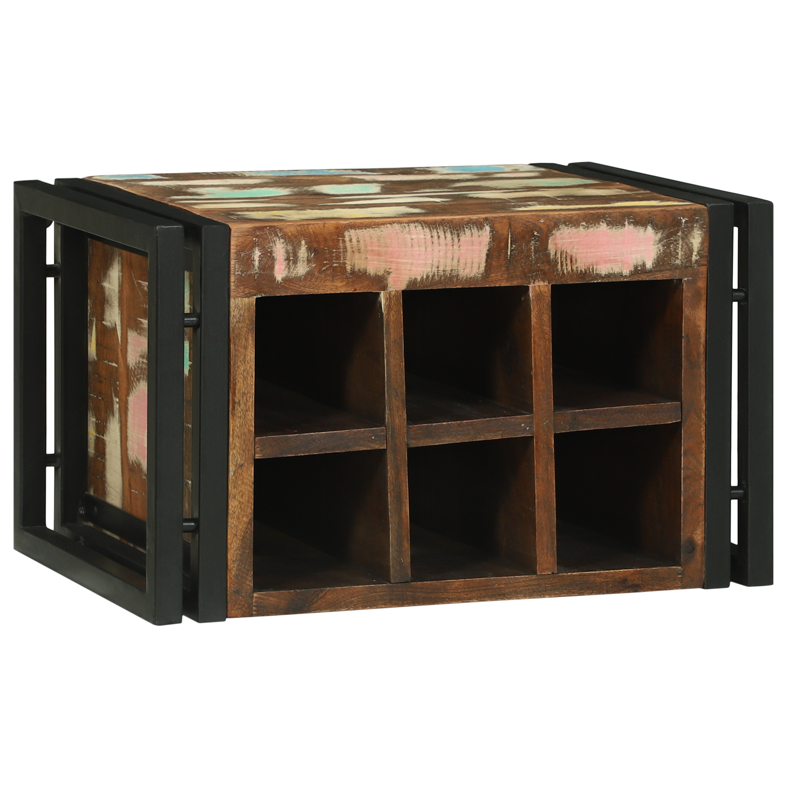 vidaXL Raft vin 46x35x27.5 cm din lemn recuperat vidaXL Raft vin 46x35x27.5 cm din lemn recuperat
