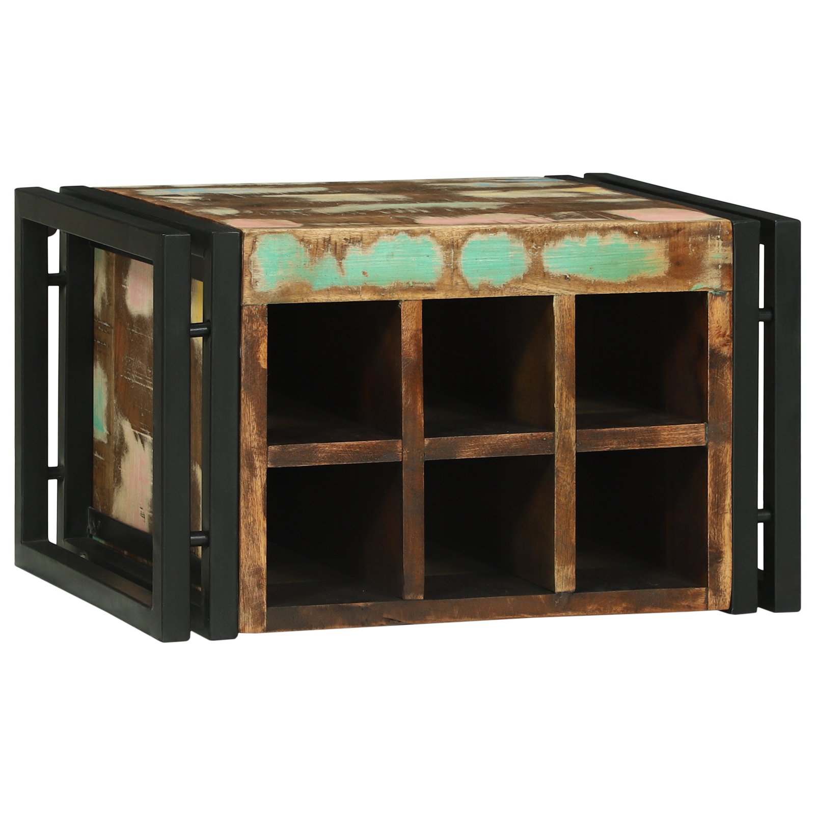 vidaXL Raft vin 46x35x27.5 cm din lemn recuperat vidaXL Raft vin 46x35x27.5 cm din lemn recuperat