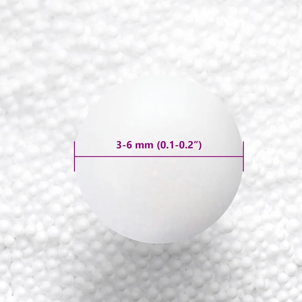 vidaXL Umplere cu sacul de fasole, EPS 50 L, alb, 10 kg/m³