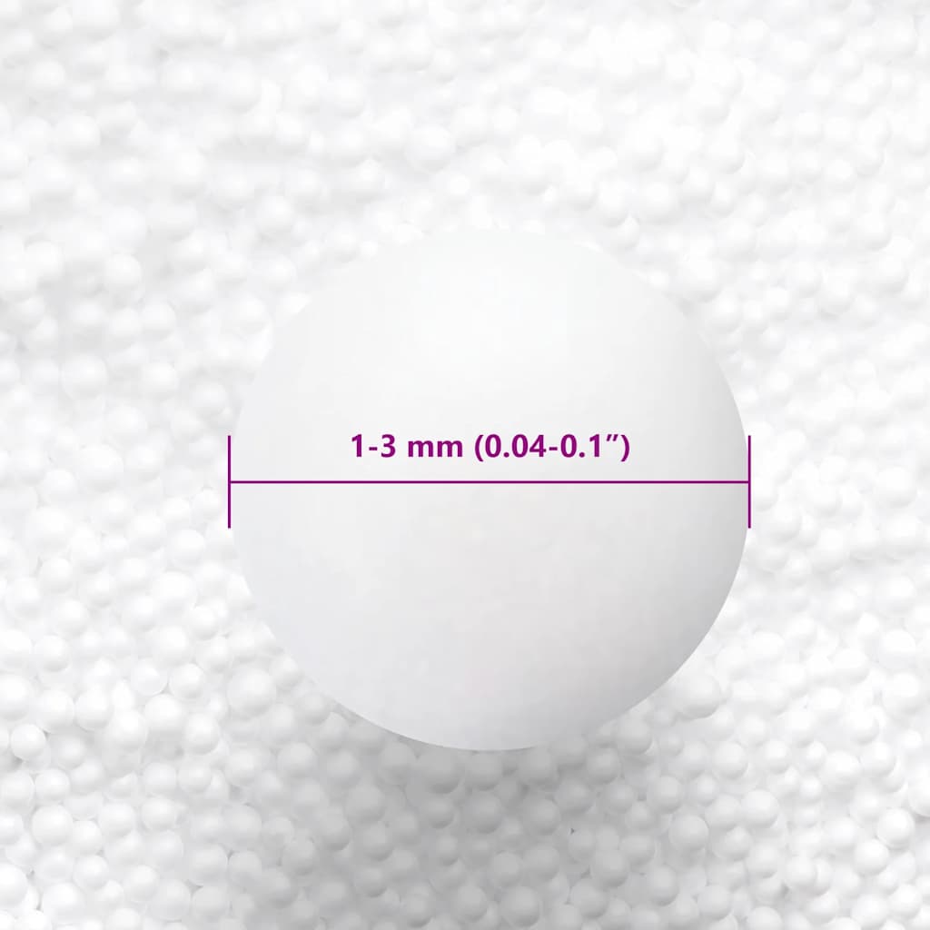 vidaXL Umplere cu sacul de fasole, EPS 100 L, alb, 18 kg/m³