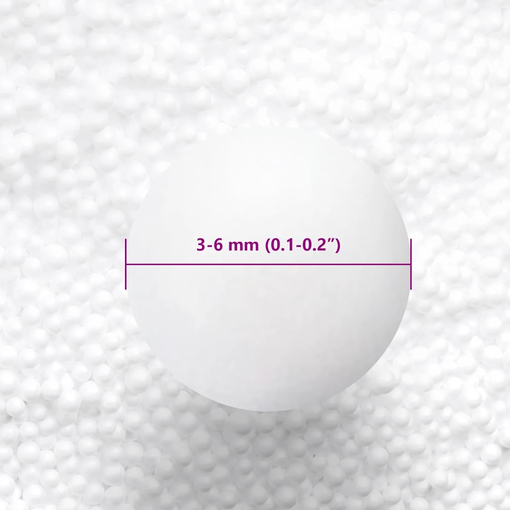 vidaXL Umplere cu sacul de fasole, EPS 200 L, alb, 10 kg/m³