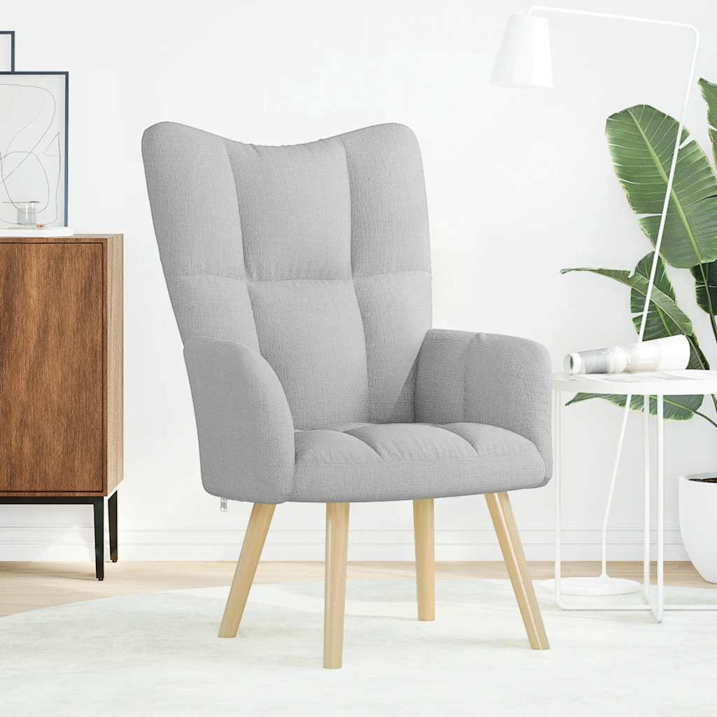 vidaXL Scaun de relaxare Cloud Grey Fabric vidaXL Scaun de relaxare Cloud Grey Fabric