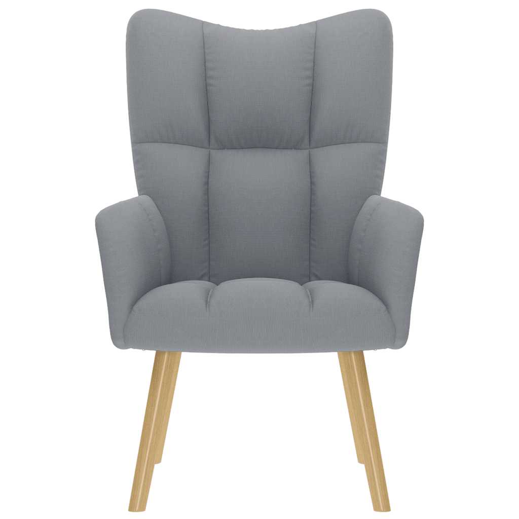 vidaXL Scaun de relaxare, gri deschis, material textil