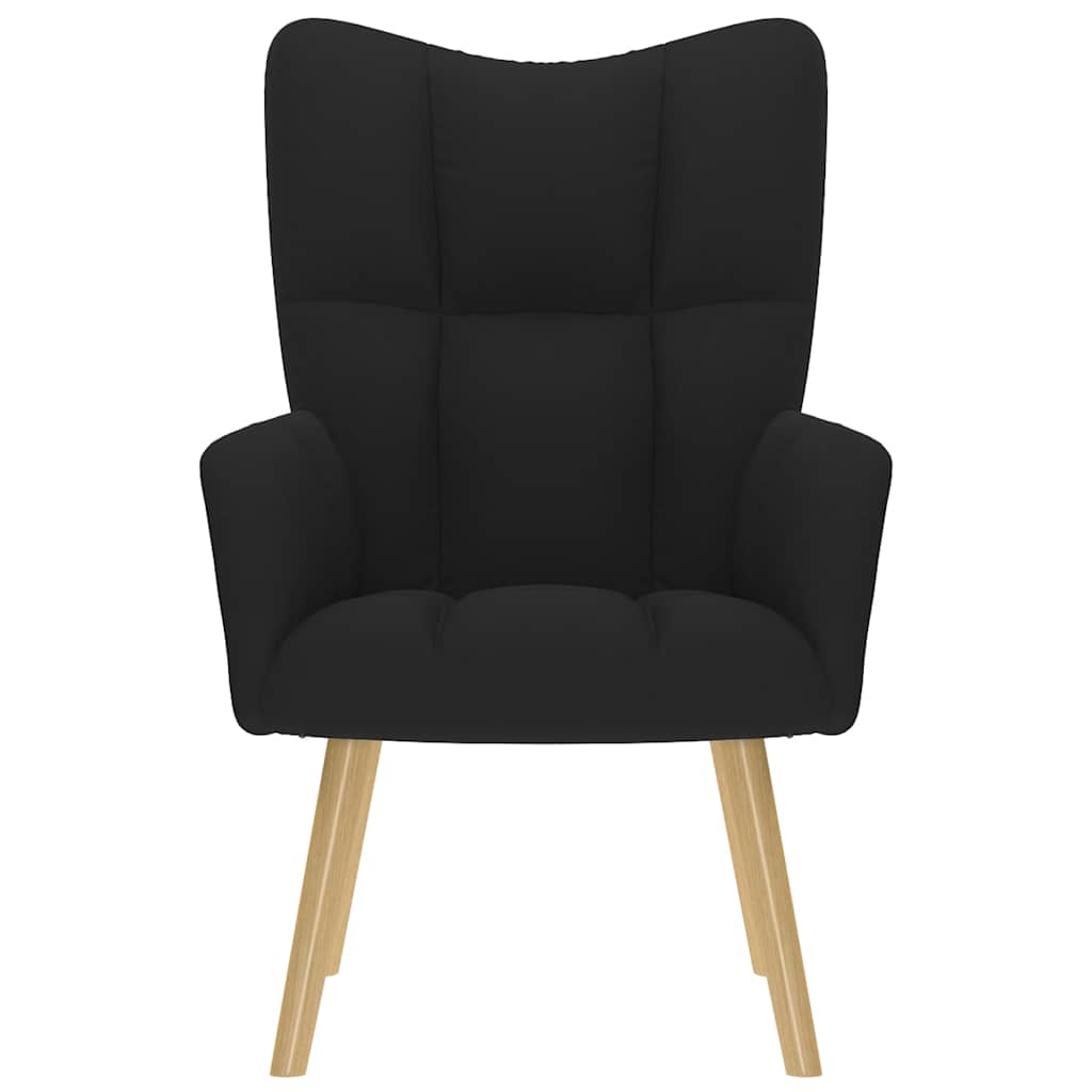 vidaXL Scaun de relaxare, negru, material textil