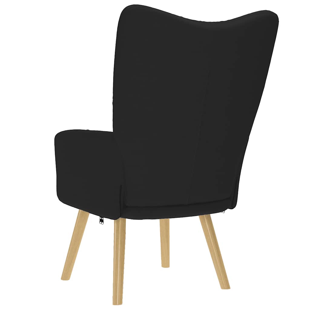 vidaXL Scaun de relaxare, negru, material textil