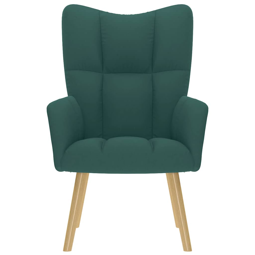 vidaXL Scaun de relaxare, verde închis, material textil