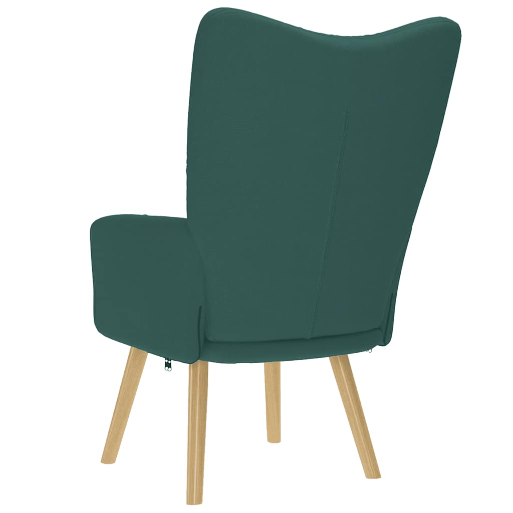 vidaXL Scaun de relaxare, verde închis, material textil