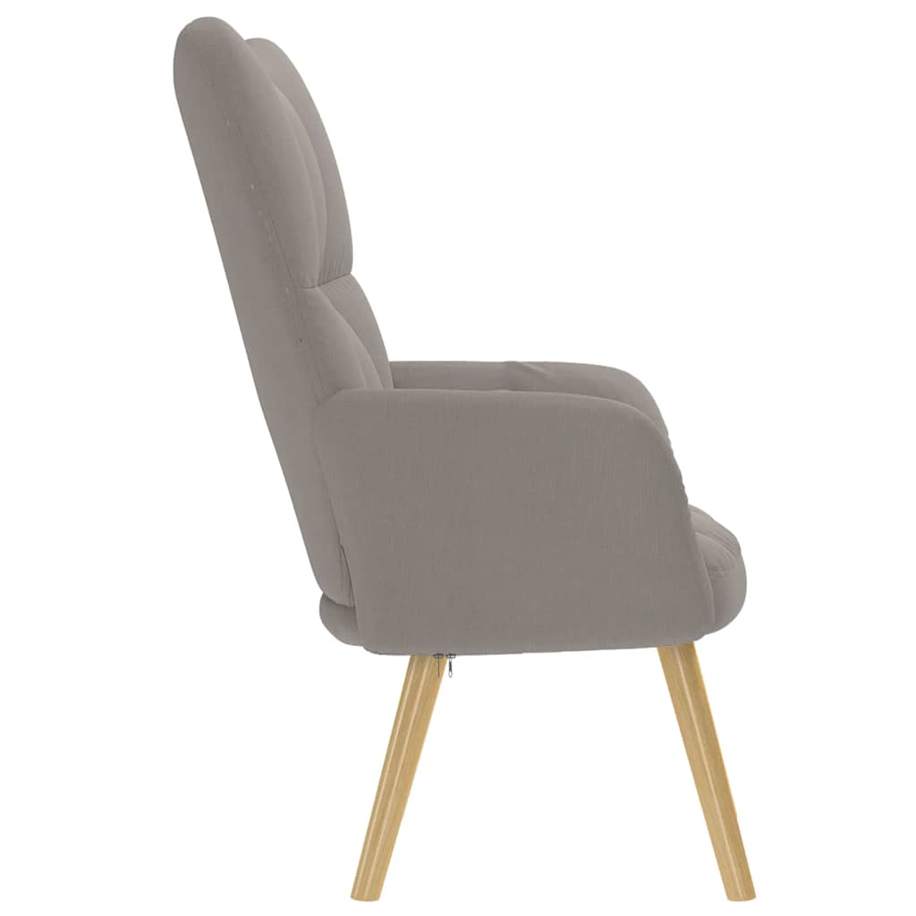 vidaXL Scaun de relaxare, gri taupe, material textil