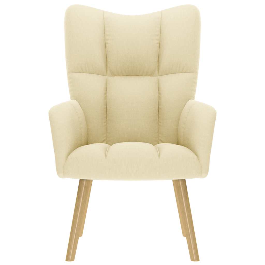 vidaXL Scaun de relaxare, crem, material textil