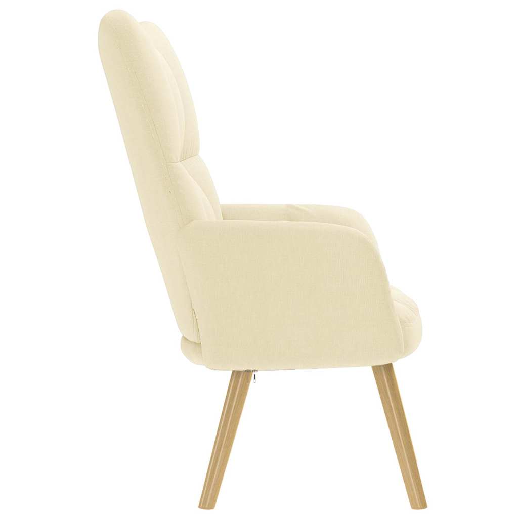 vidaXL Scaun de relaxare, crem, material textil