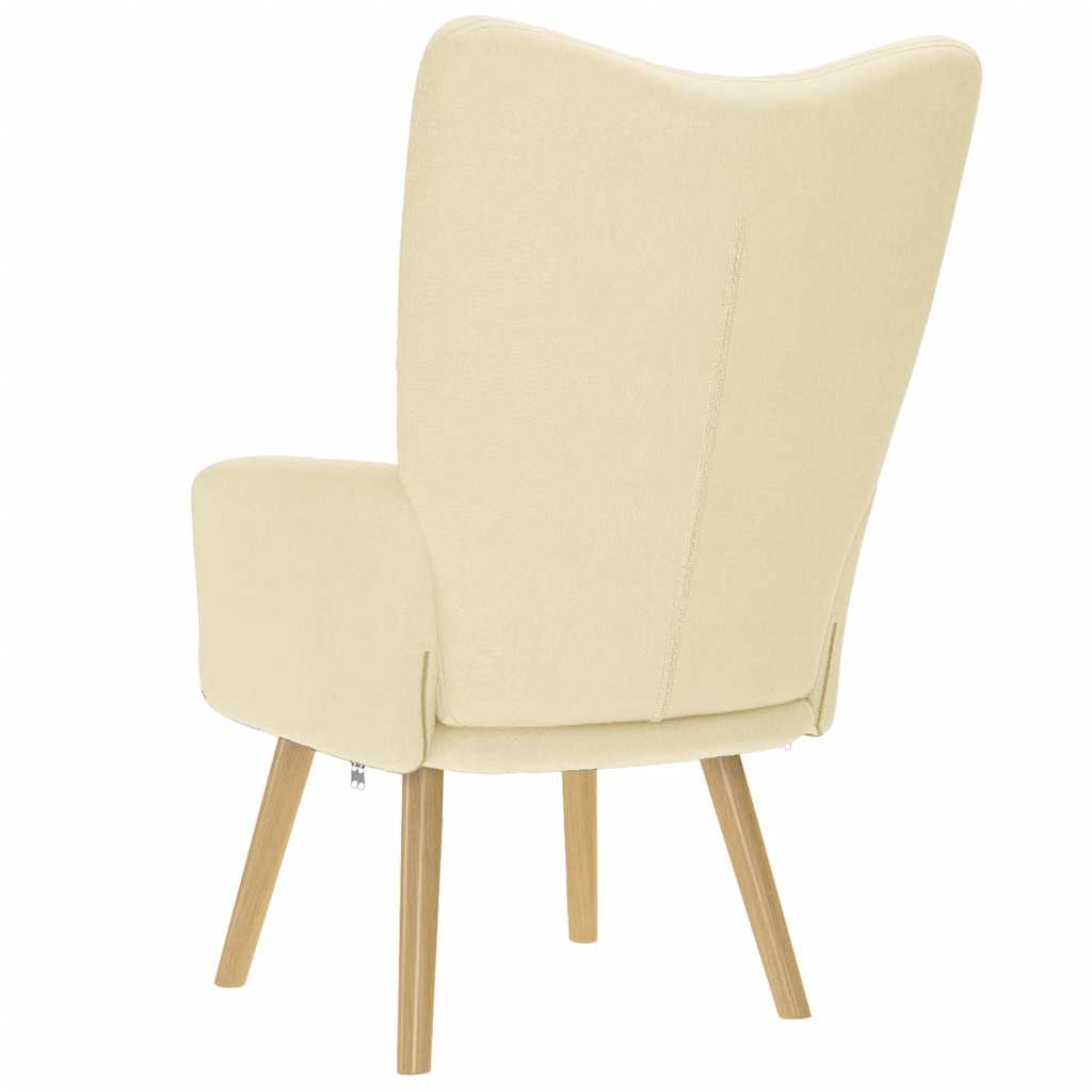 vidaXL Scaun de relaxare, crem, material textil