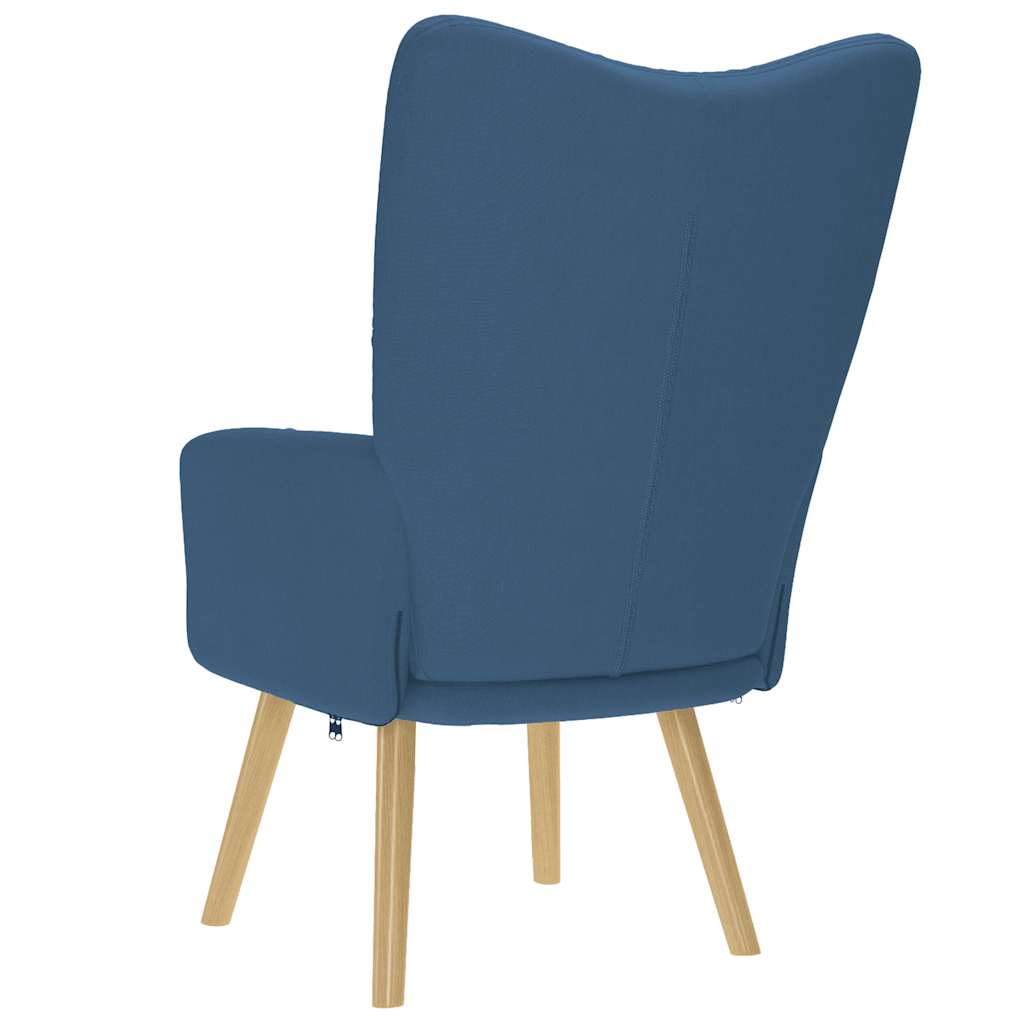vidaXL Scaun de relaxare, albastru, material textil