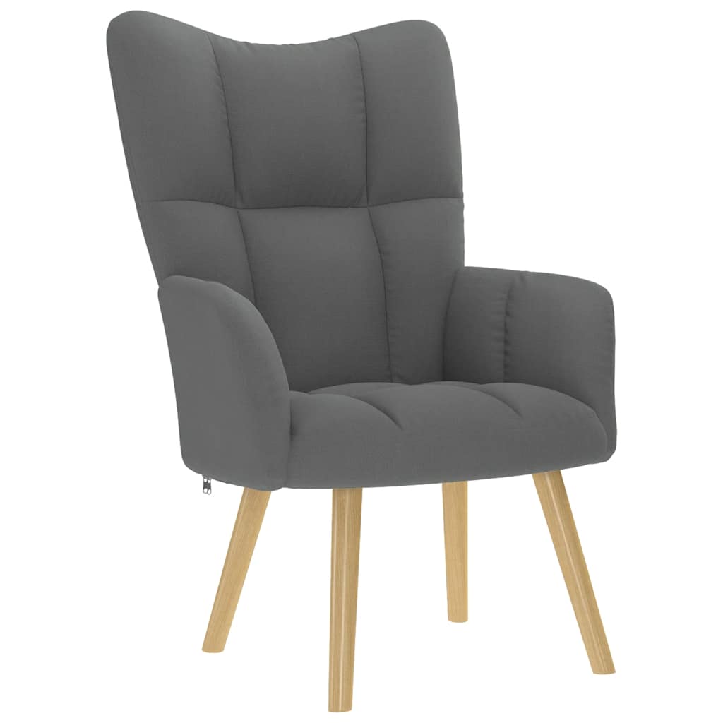 vidaXL Scaun de relaxare cu taburet, gri deschis, textil vidaXL Scaun de relaxare cu taburet, gri deschis, textil