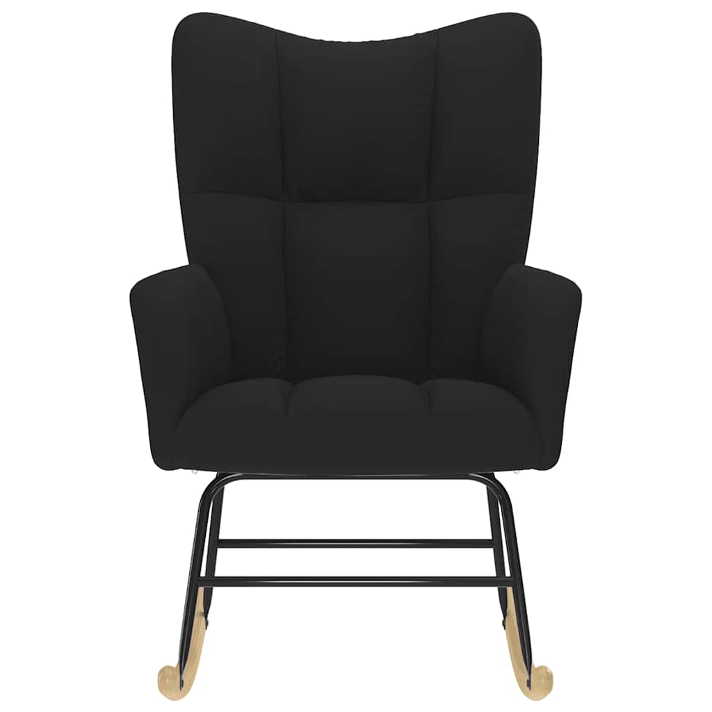 vidaXL Scaun balansoar, negru, material textil vidaXL Scaun balansoar, negru, material textil