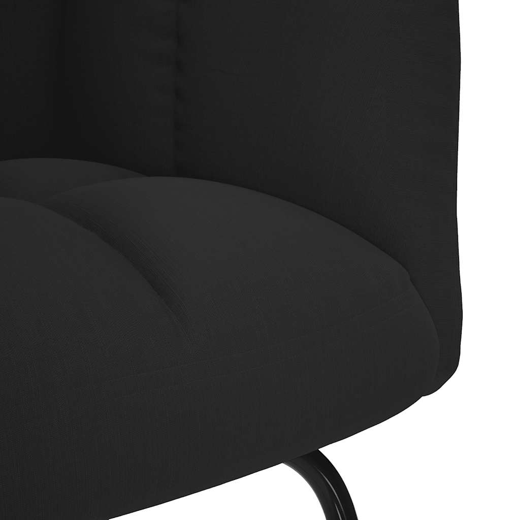 vidaXL Scaun balansoar, negru, material textil vidaXL Scaun balansoar, negru, material textil