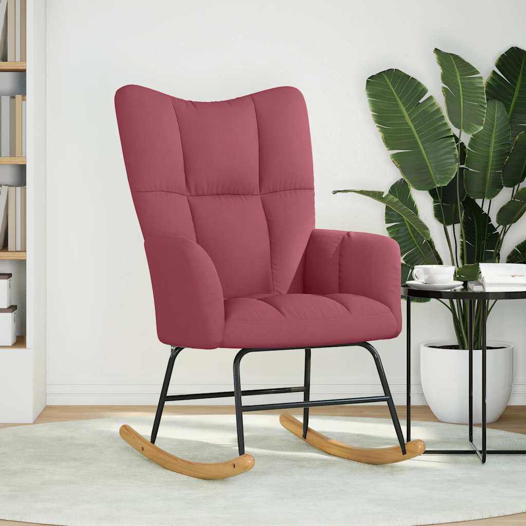 vidaXL Scaun balansoar, roșu vin, material textil vidaXL Scaun balansoar, roșu vin, material textil