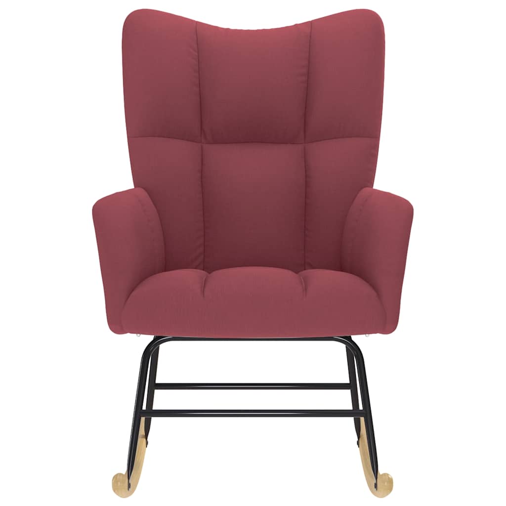 vidaXL Scaun balansoar, roșu vin, material textil vidaXL Scaun balansoar, roșu vin, material textil