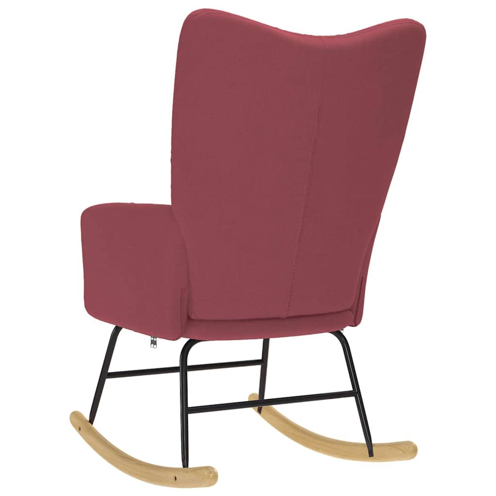 vidaXL Scaun balansoar, roșu vin, material textil vidaXL Scaun balansoar, roșu vin, material textil