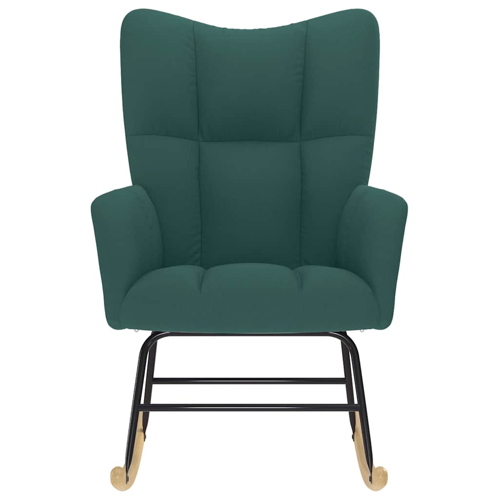 vidaXL Scaun balansoar, verde închis, material textil vidaXL Scaun balansoar, verde închis, material textil