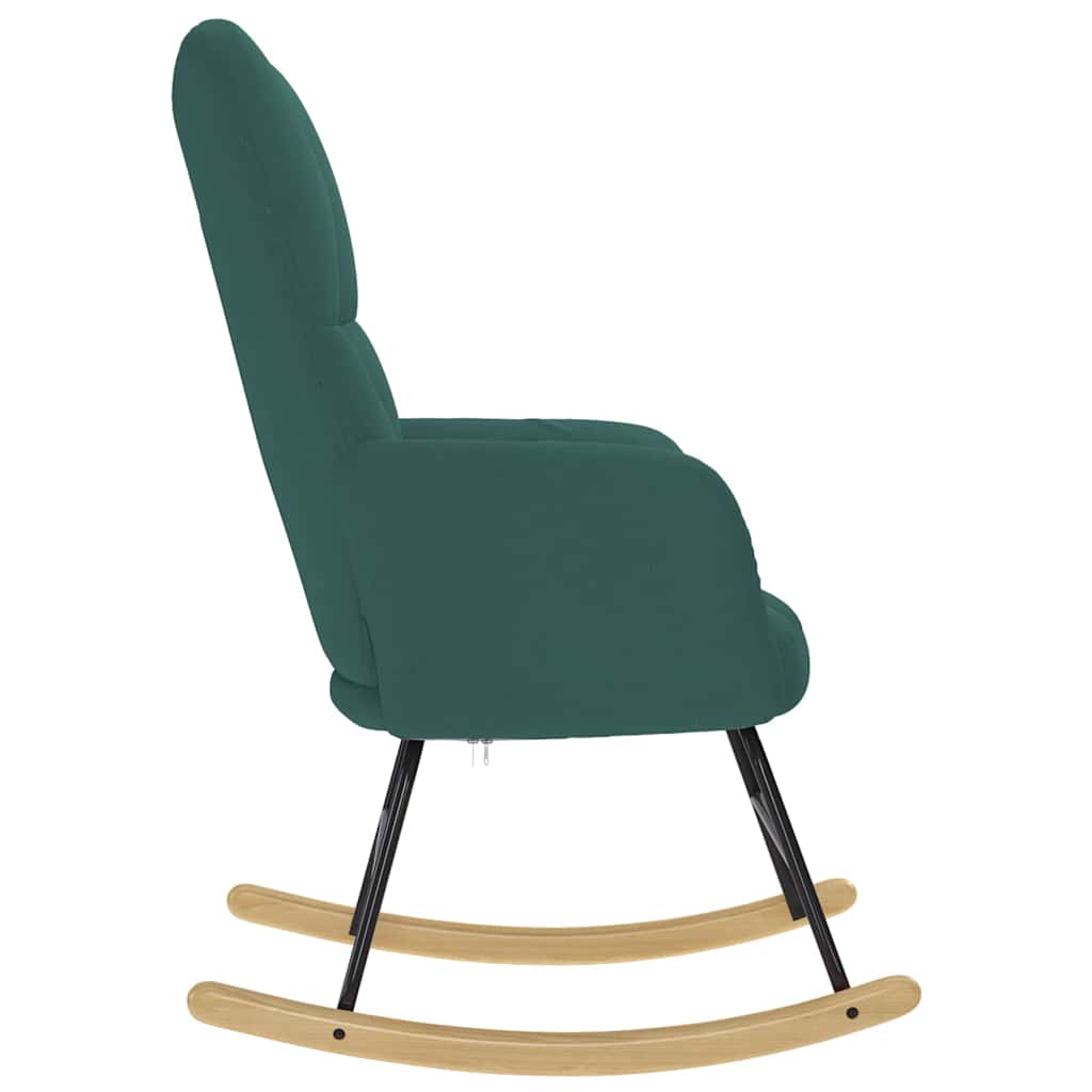vidaXL Scaun balansoar, verde închis, material textil vidaXL Scaun balansoar, verde închis, material textil