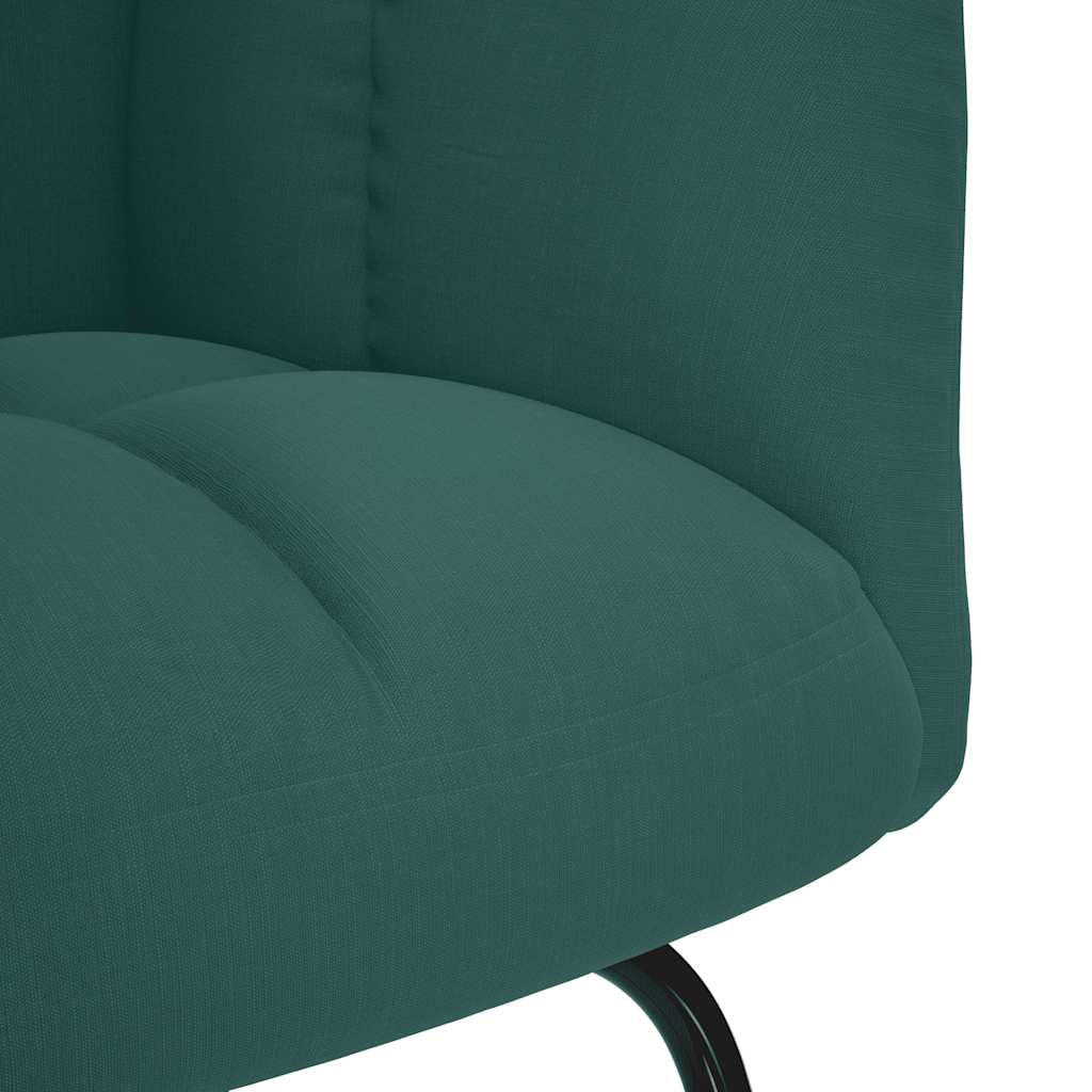 vidaXL Scaun balansoar, verde închis, material textil vidaXL Scaun balansoar, verde închis, material textil