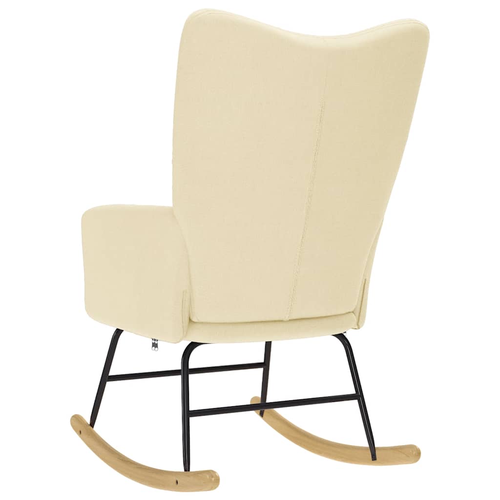 vidaXL Scaun balansoar, crem, material textil