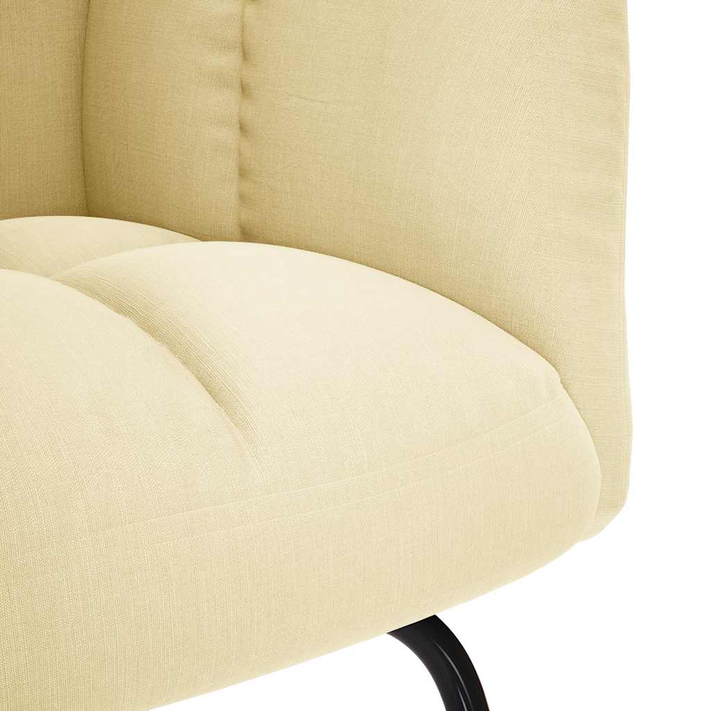vidaXL Scaun balansoar, crem, material textil