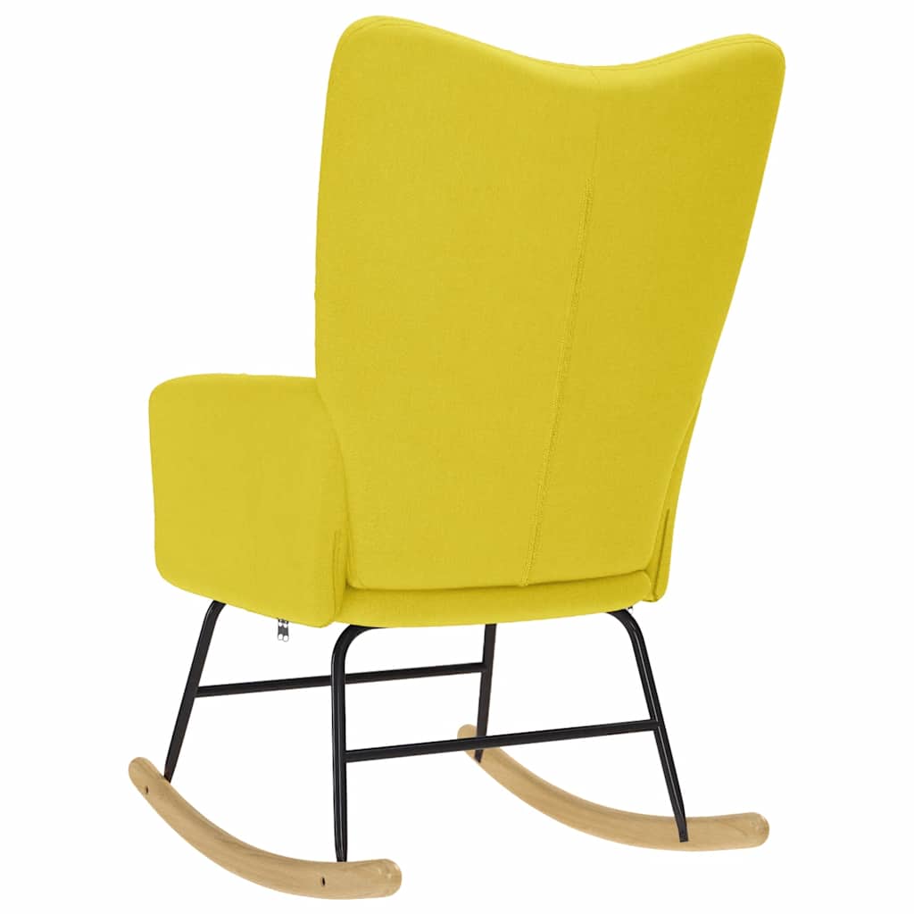 vidaXL Scaun balansoar din material galben deschis vidaXL Scaun balansoar din material galben deschis