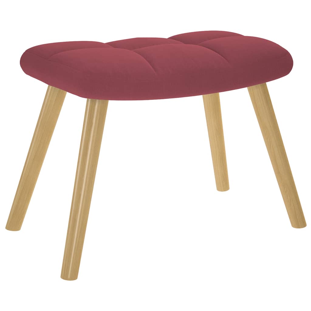 vidaXL Scaun balansoar cu taburet, roșu vin, material textil vidaXL Scaun balansoar cu taburet, roșu vin, material textil