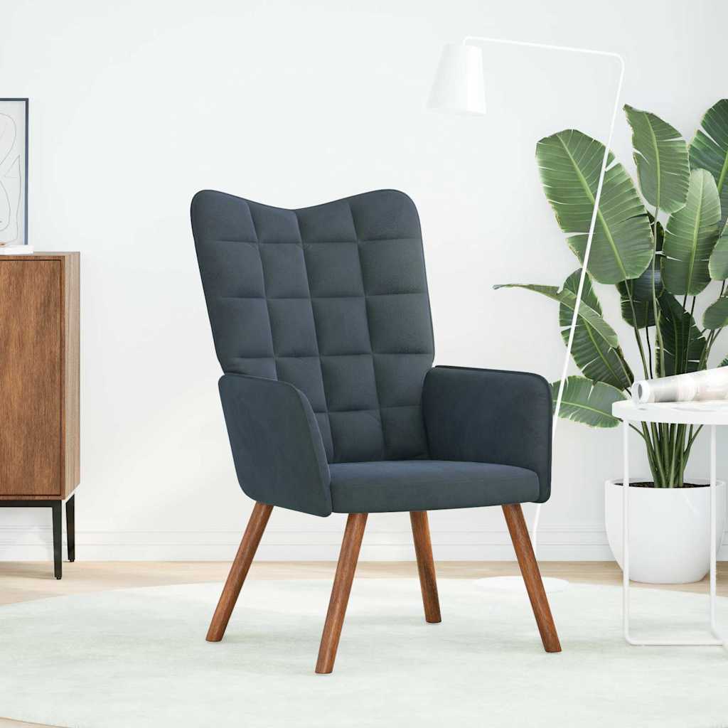 vidaXL Scaun de relaxare, gri închis, catifea