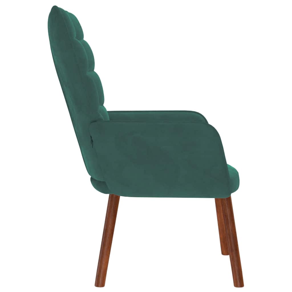 vidaXL Scaun de relaxare, verde închis, catifea vidaXL Scaun de relaxare, verde închis, catifea