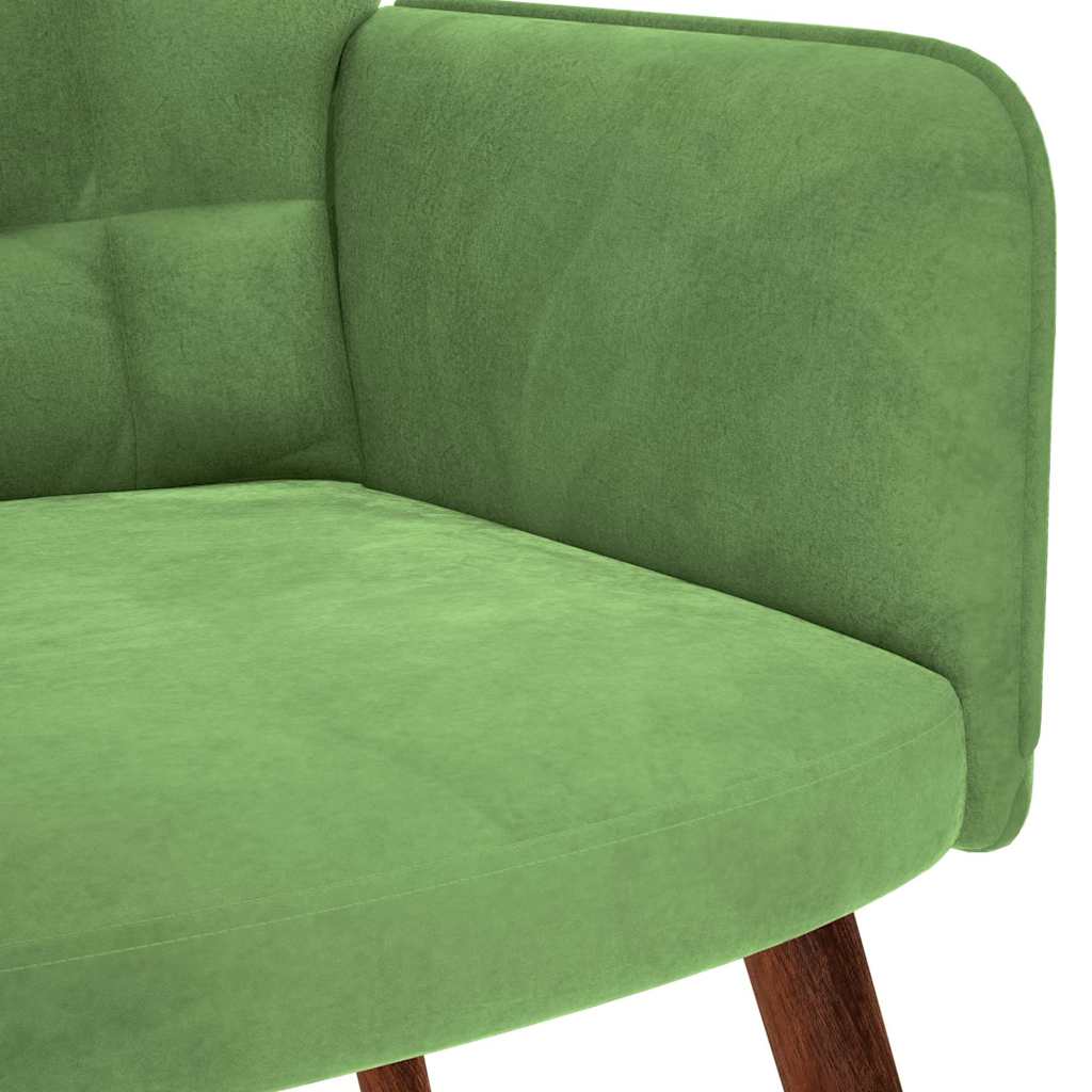 vidaXL Scaun de relaxare, verde deschis, catifea vidaXL Scaun de relaxare, verde deschis, catifea