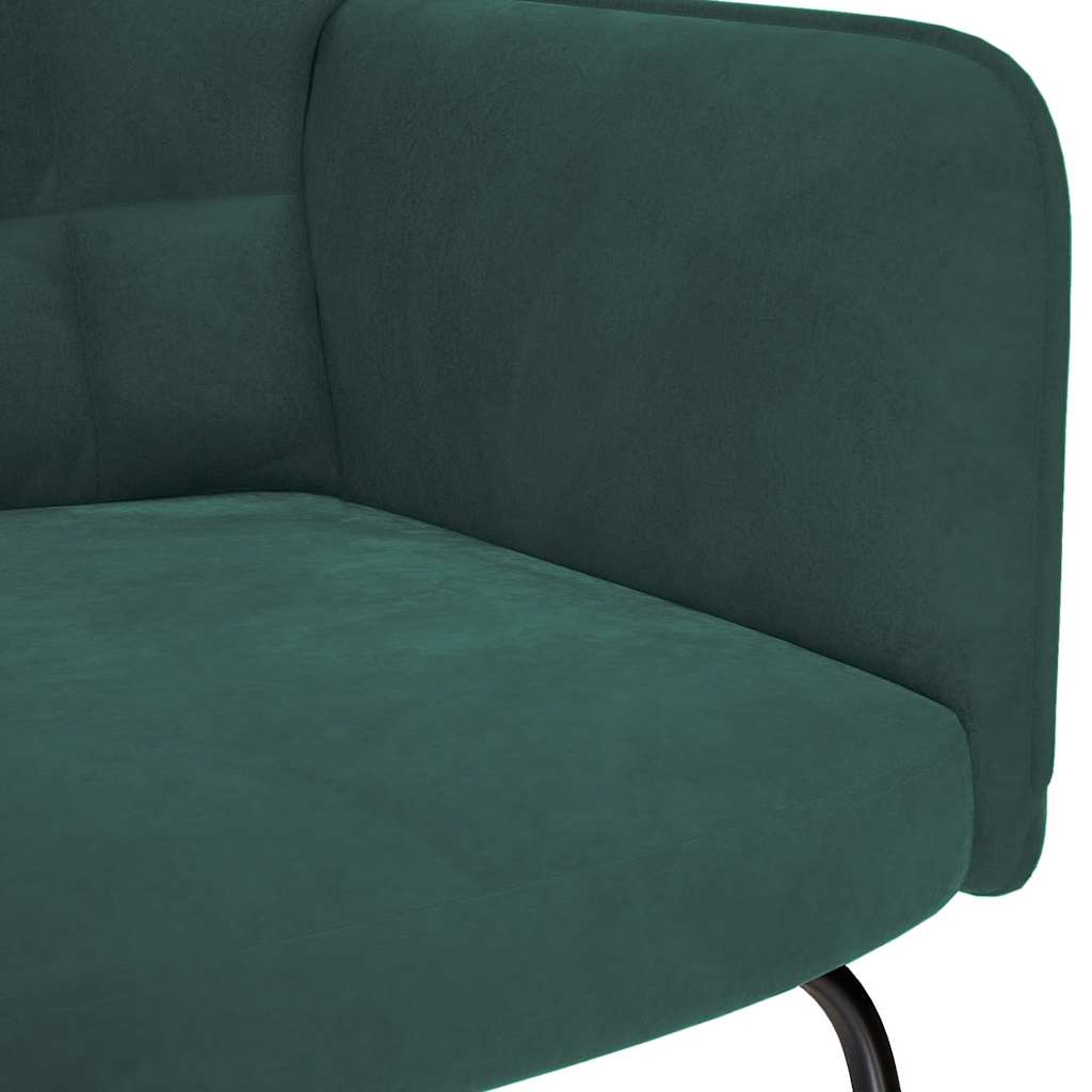 vidaXL Scaun balansoar, verde închis, catifea vidaXL Scaun balansoar, verde închis, catifea