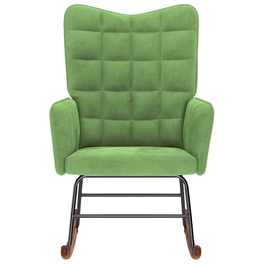 vidaXL Scaun balansoar, verde deschis, catifea