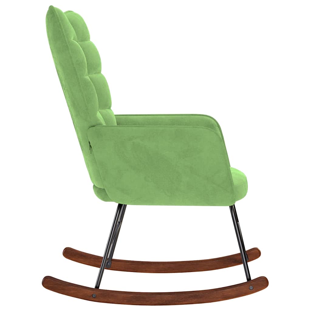 vidaXL Scaun balansoar, verde deschis, catifea