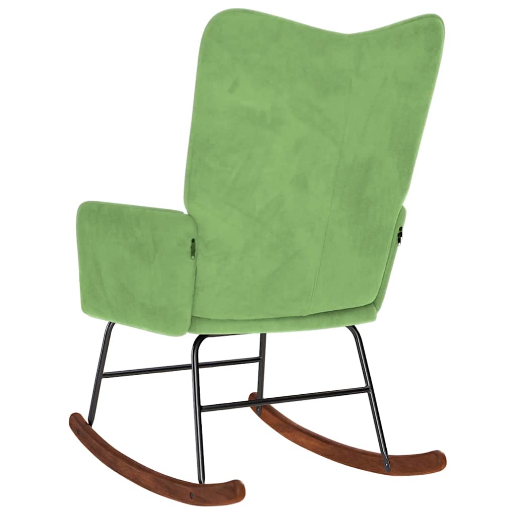 vidaXL Scaun balansoar, verde deschis, catifea