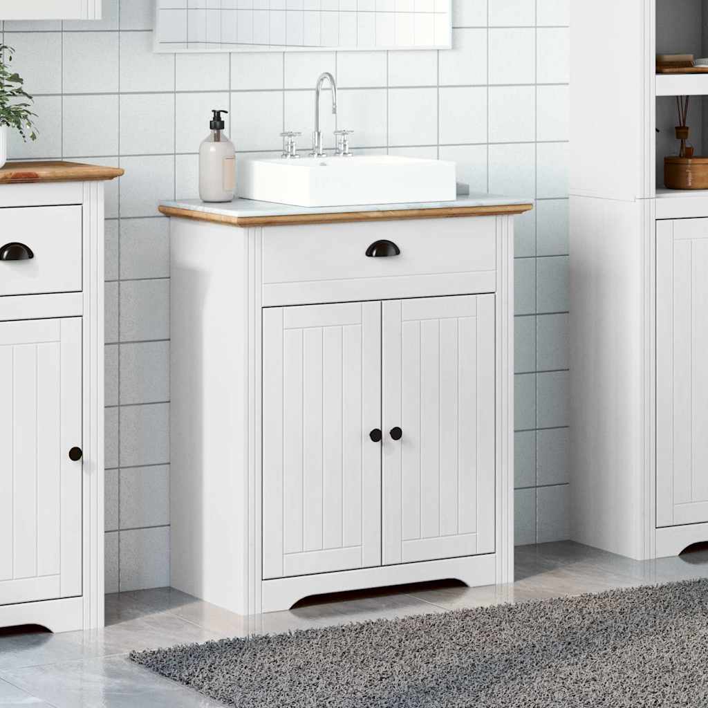 vidaXL Dulap pentru chiuvetă de baie „BODO” alb și maro 70x35x80 cm vidaXL Dulap pentru chiuvetă de baie „BODO” alb și maro 70x35x80 cm
