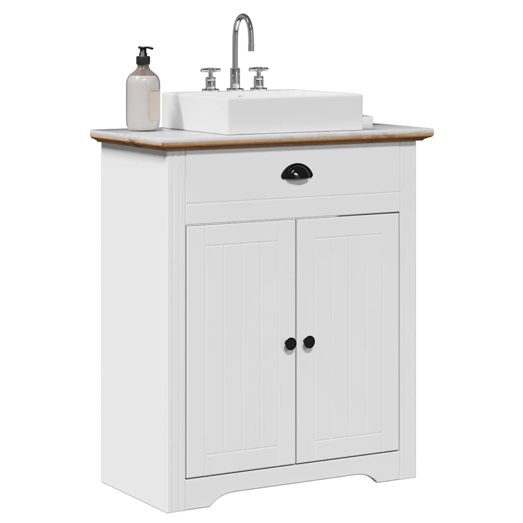 vidaXL Dulap pentru chiuvetă de baie „BODO” alb și maro 70x35x80 cm vidaXL Dulap pentru chiuvetă de baie „BODO” alb și maro 70x35x80 cm
