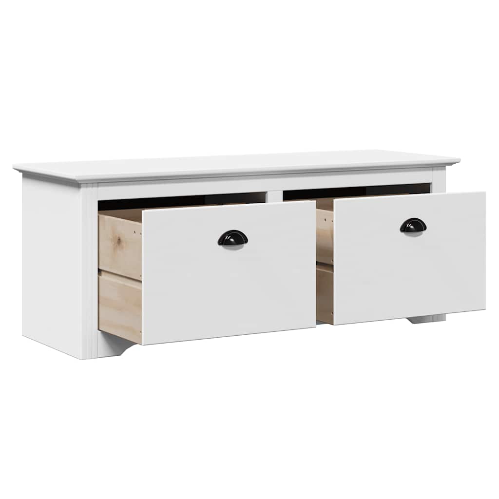 vidaXL Bancă pentru hol „BODO” Albă 114x40x45 cm